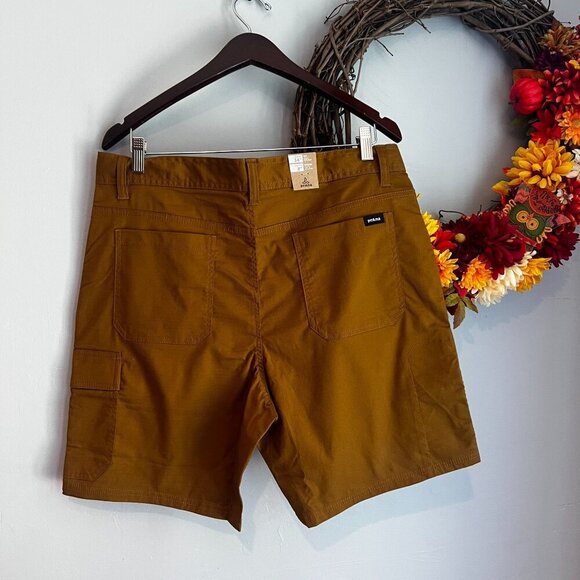 prAna Men's 36"W/10"L Double Peak Hiking Trail Short ANTIQUE BRONZE - Picture 5 of 8